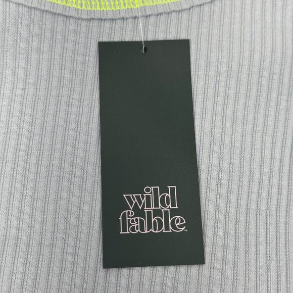 Wild Fable Women's Size 2X Long Sleeve Slim Fit Baby Ribbed Tee Shirt Blue New - Picture 3 of 13